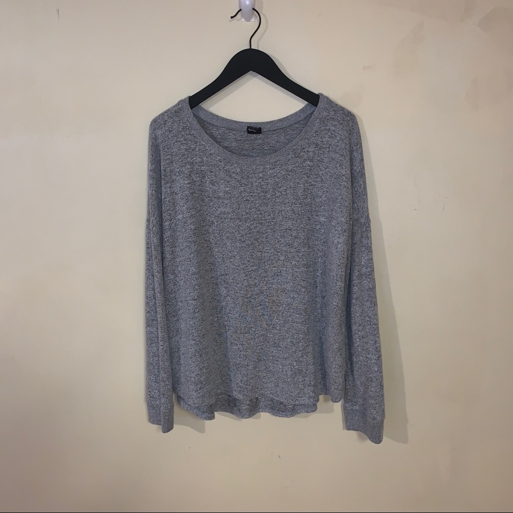 Grey Fuzzy Crewneck